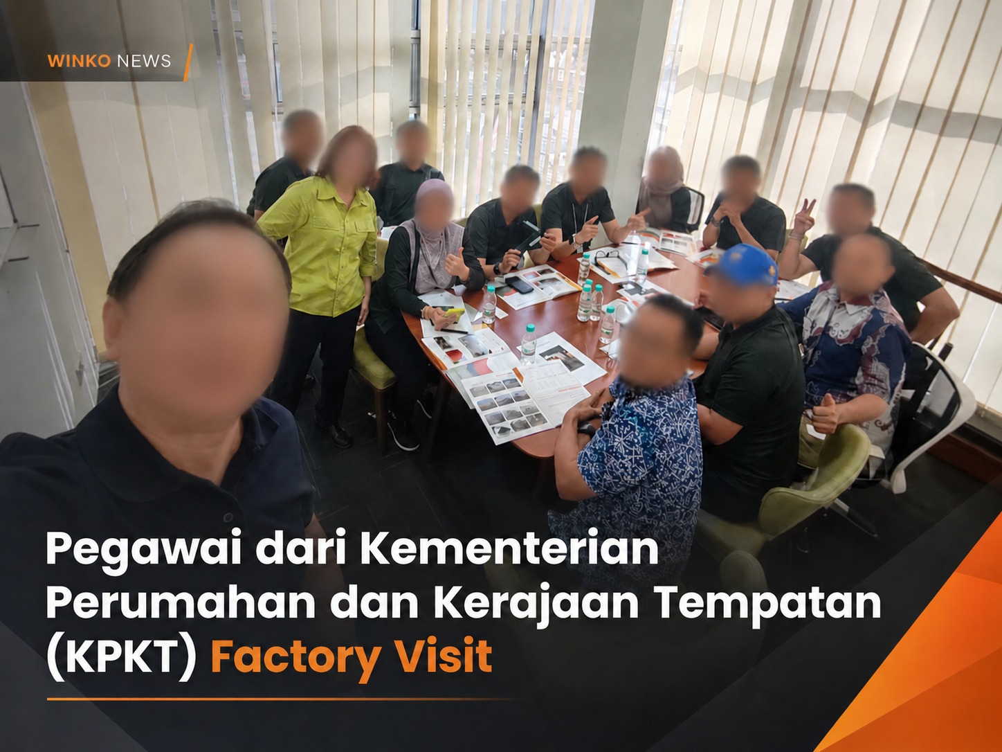 KPKT officers during a factory visit and technical discussion with the WINKO team